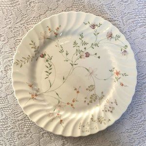 WEDGWOOD Campion Bone China  Dinner Plate - Pastel Floral, Swirled, Scalloped